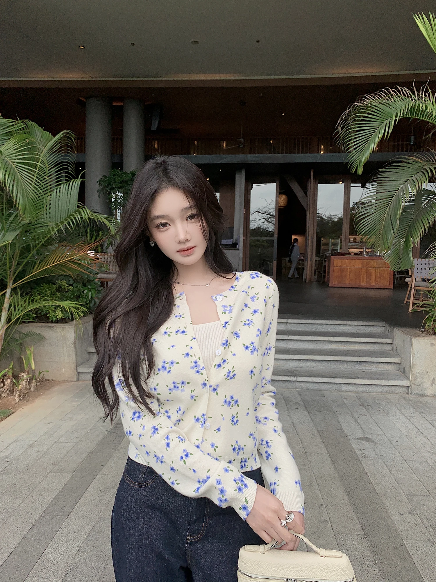 Sweet Girl Feel Blue Garden Ruffle Flower Knitted Woolen Open Cardigan Long Sve Regular Length Spring Faion Ladies Sweater
Sweet Girl Feel Blue Garden Ruffle Flower Knitted Woolen Open Cardigan Long Sve Regular Length Spring Faion Ladies Sweater