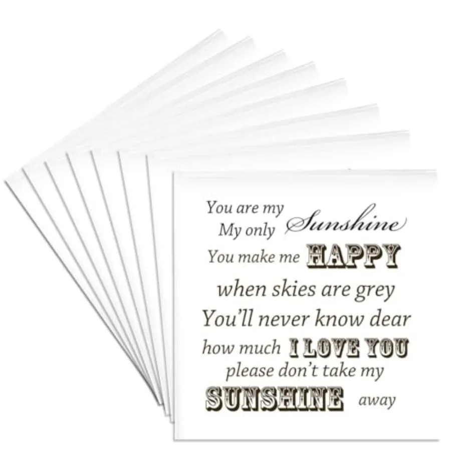 CST_79151_4 You are My Sunshine Word Art Vintage Song Ceramic Tile Coasters Set of 8
CST_79151_4 You are My Sunshine Word Art Vintage Song Ceramic Tile Coasters Set of 8