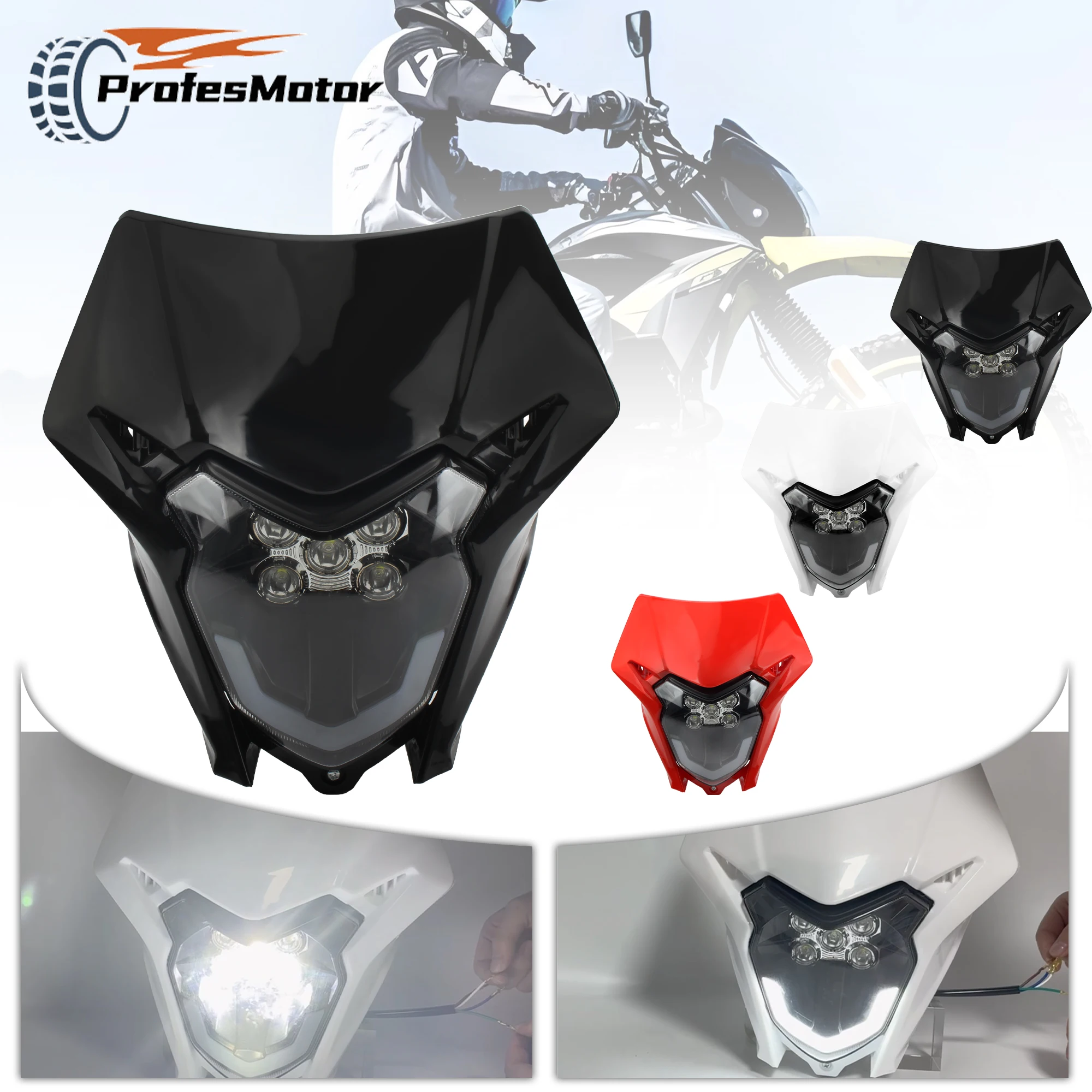 For Honda Motorcycle LED Headlight CRF 150 230 250 300 450 Headlamp Fairing Kit DirtBike Enduro Motocross Modified Accessories
For Honda Motorcycle LED Headlight CRF 150 230 250 300 450 Headlamp Fairing Kit DirtBike Enduro Motocross Modified Accessories