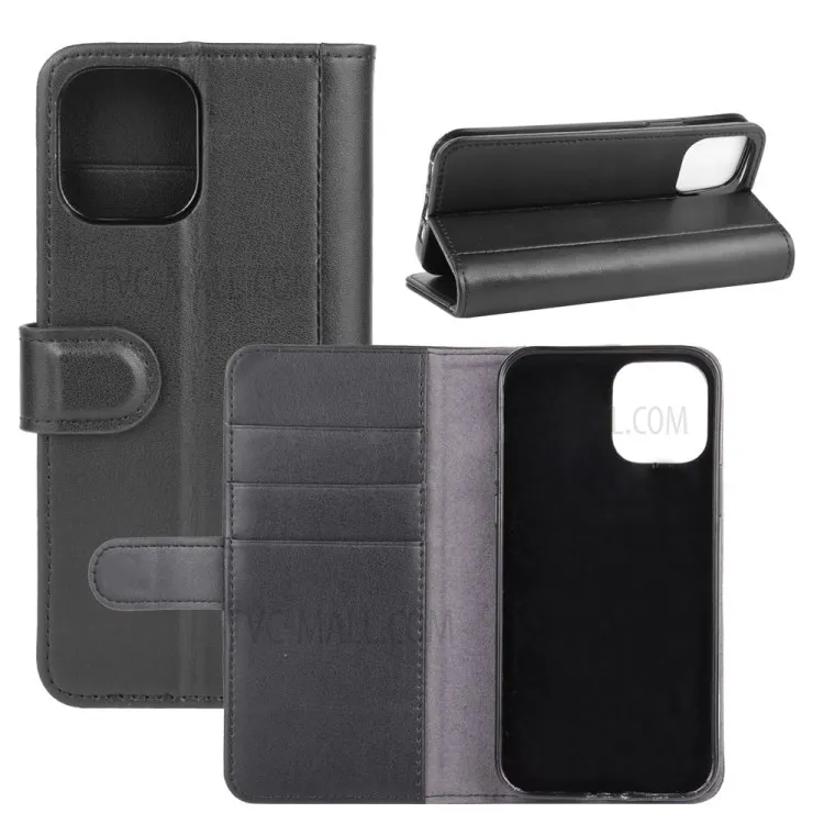 For iPhone 12 mini Phone Cases Genuine Split Leather Wallet Mobile Cover Stand - Black
For iPhone 12 mini Phone Cases Genuine Split Leather Wallet Mobile Cover Stand - Black