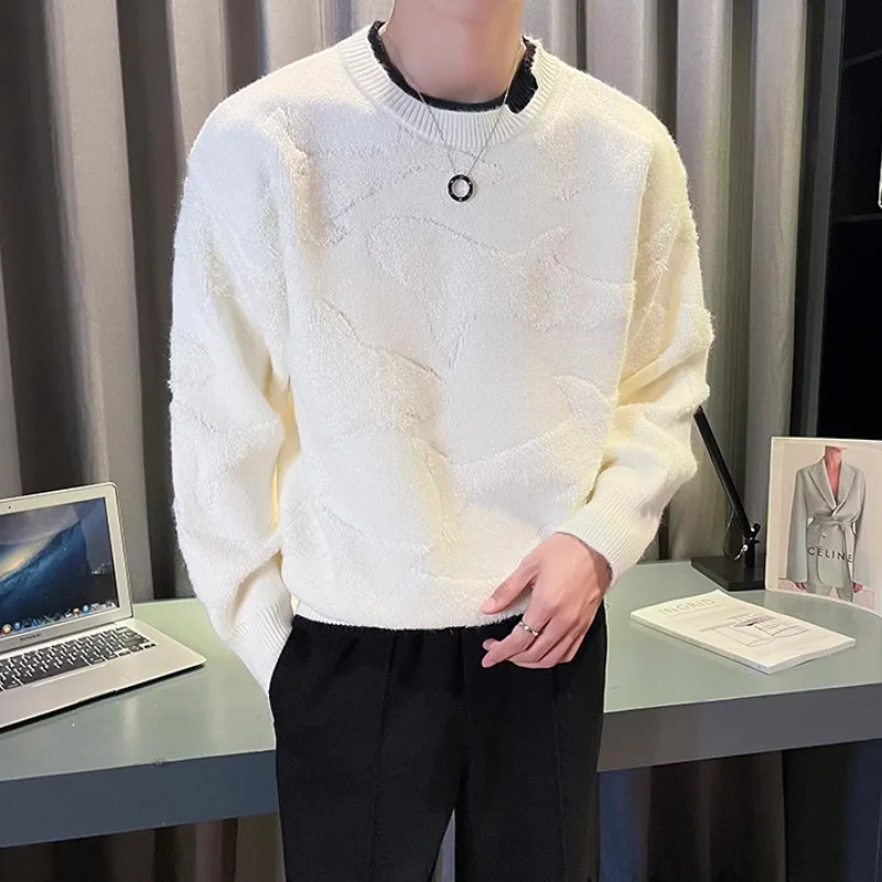 Мужской свитер с круглым вырезом, трикотажный, повседневный, базовый слой, модный дизайн, зимний, теплый, с длинными рукавами, свободного кроя, молодежный, стильный
Мужской свитер с круглым вырезом, трикотажный, повседневный, базовый слой, модный дизайн, зимний, теплый, с длинными рукавами, свободного кроя, молодежный, стильный