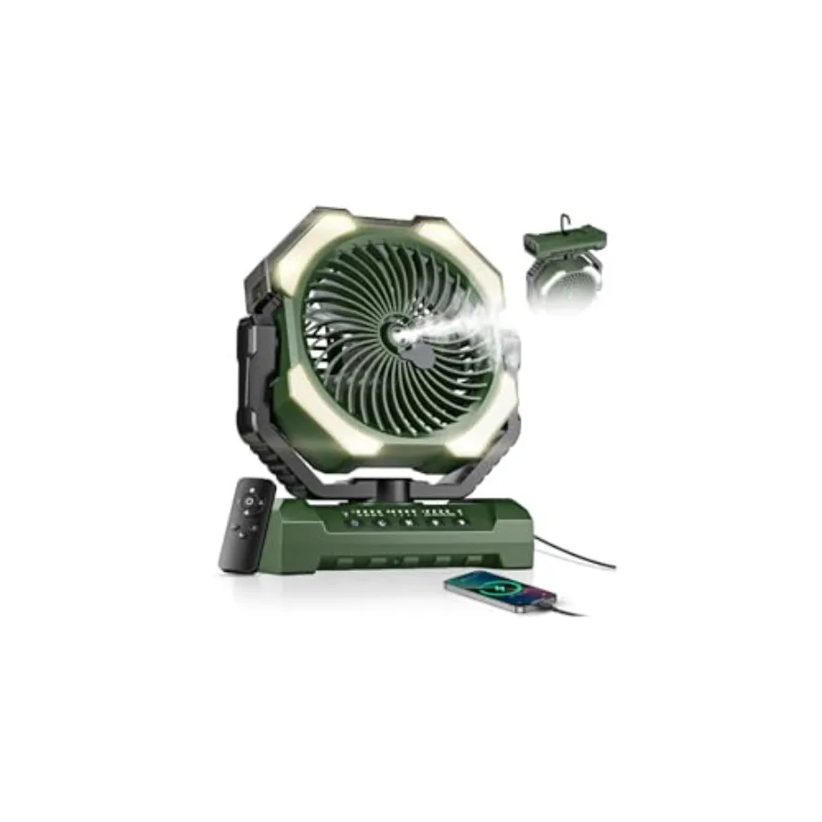 Misting Fan Portable Camping Fans with 9oz Water Tank 24000mAh Rechargeable Fan with 4 Speed Battery Powered Fans with 120H Coo
Misting Fan Portable Camping Fans with 9oz Water Tank 24000mAh Rechargeable Fan with 4 Speed Battery Powered Fans with 120H Coo