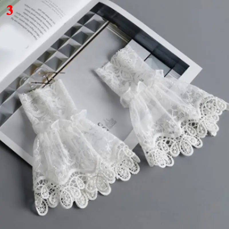 Women Fake Sleeve Cuffs Floral Lace Pleated Ruched False Cuffs Sweater Blouse Apparel Wrist Warmers Lace Gloves Sleeves Cuffs
Women Fake Sleeve Cuffs Floral Lace Pleated Ruched False Cuffs Sweater Blouse Apparel Wrist Warmers Lace Gloves Sleeves Cuffs