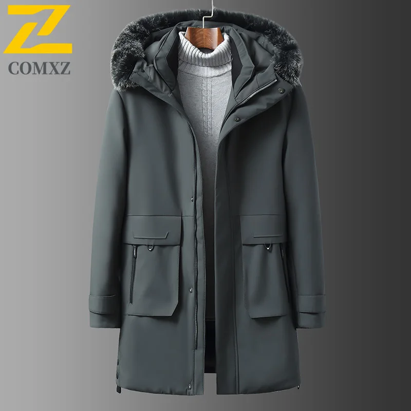 COMXZ Men Long Down Jacket Fur Collar Hooded Outdoor Office Thickened Warm Puffer Coat Casual Travel Lightweight Winter Jackets
COMXZ Men Long Down Jacket Fur Collar Hooded Outdoor Office Thickened Warm Puffer Coat Casual Travel Lightweight Winter Jackets