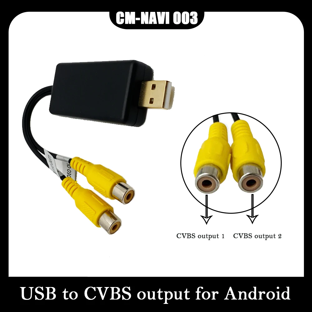 For Android Multimedia Player Car Car Video OutPut Box USB Port To CVBS Adapter Portable RCA Video Output Cable 2 CVBS Output
For Android Multimedia Player Car Car Video OutPut Box USB Port To CVBS Adapter Portable RCA Video Output Cable 2 CVBS Output