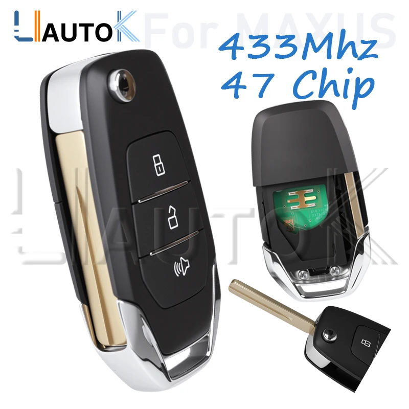 Для SAIC Maxus T60, оригинальные откидные дистанционные ключи от автомобиля, 3 кнопки с логотипом, необрезанное лезвие ID47 HITAG3 7961X, чип 433 МГц, OEM, складной автомобильный ключ
Для SAIC Maxus T60, оригинальные откидные дистанционные ключи от автомобиля, 3 кнопки с логотипом, необрезанное лезвие ID47 HITAG3 7961X, чип 433 МГц, OEM, складной автомобильный ключ