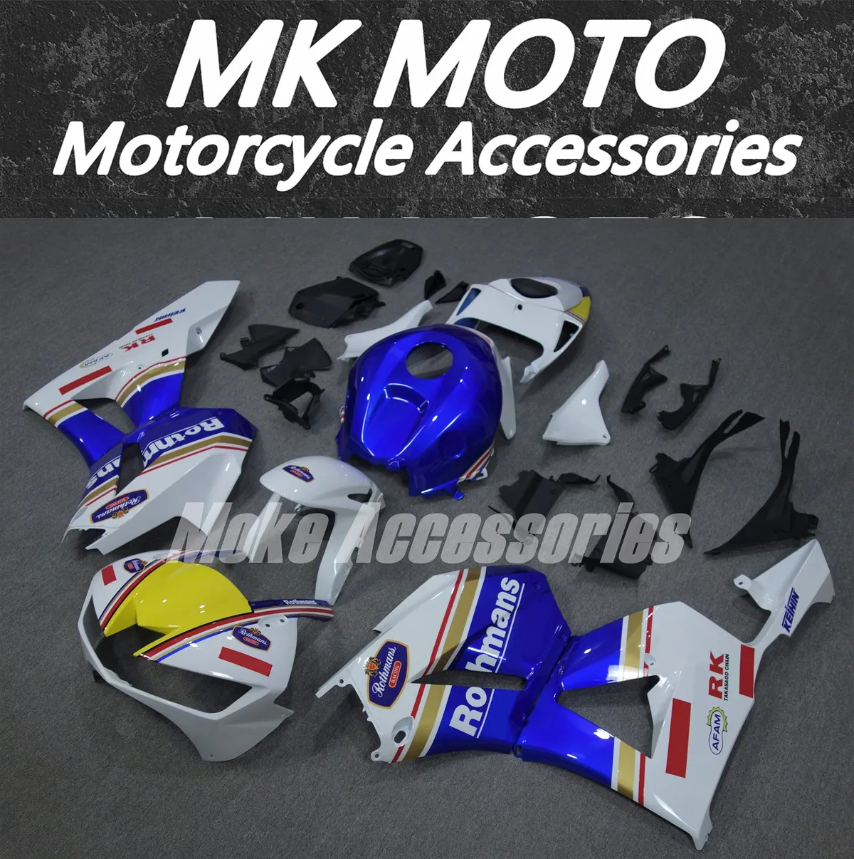 Комплект обтекателей для мотоцикла Moke moto, подходит для Cbr600rr 2013 2014 2015 2016 2017 2018 2019, комплект кузовных работ белый, синий, желтый
Комплект обтекателей для мотоцикла Moke moto, подходит для Cbr600rr 2013 2014 2015 2016 2017 2018 2019, комплект кузовных работ белый, синий, желтый