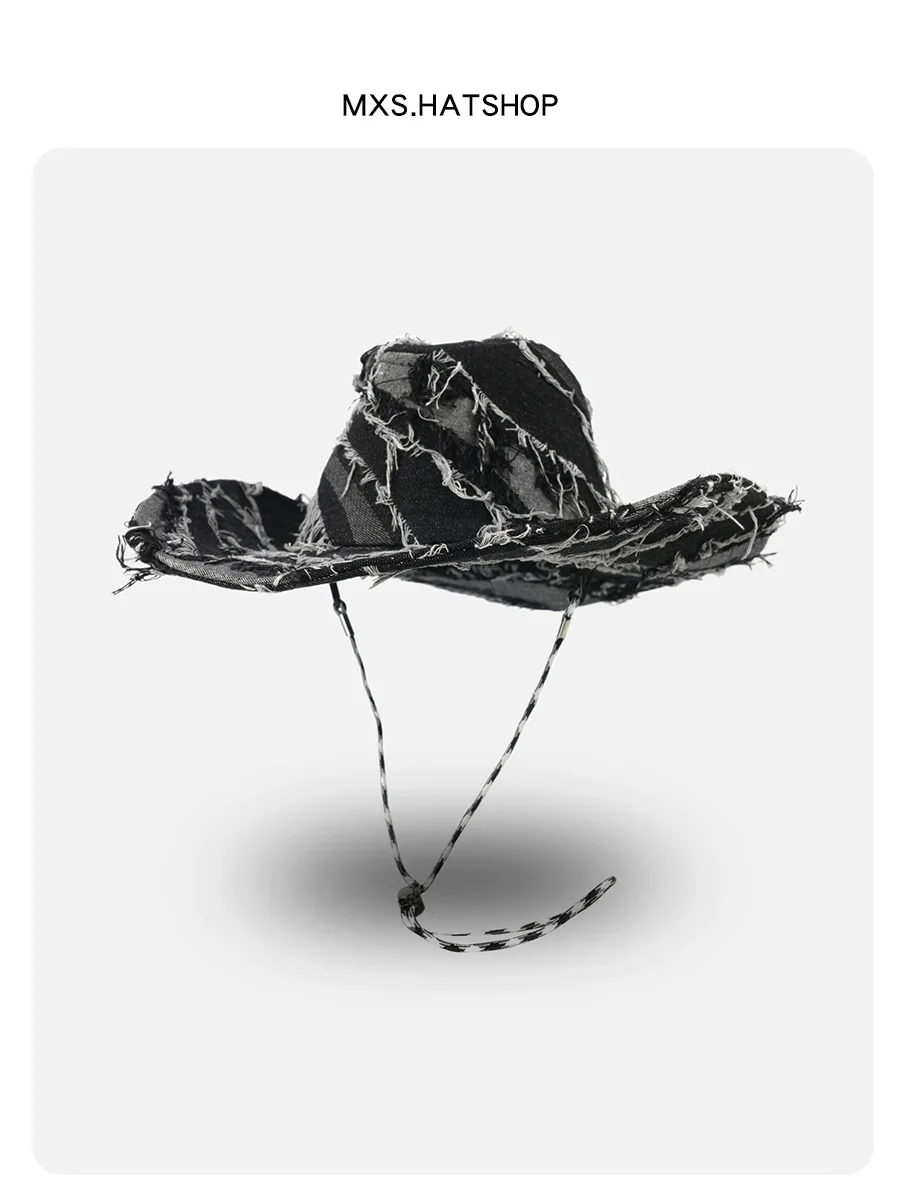 Cowboy Hat Men's and Women's Retro Drawstring Lace Up Windproof Knight Hat Sunshade
Cowboy Hat Men's and Women's Retro Drawstring Lace Up Windproof Knight Hat Sunshade