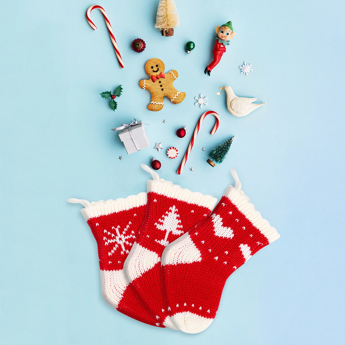 3 Pcs Christmas Wool Stockings Decorations Decorative Socks Snowflake Knitted Bags Supplies Gift with Love Pattern
3 Pcs Christmas Wool Stockings Decorations Decorative Socks Snowflake Knitted Bags Supplies Gift with Love Pattern