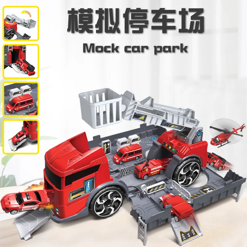 Parent-child interactive inertial car model toys, fire-fighting engineering vehicles, parking lots, educational children's toys
Parent-child interactive inertial car model toys, fire-fighting engineering vehicles, parking lots, educational children's toys