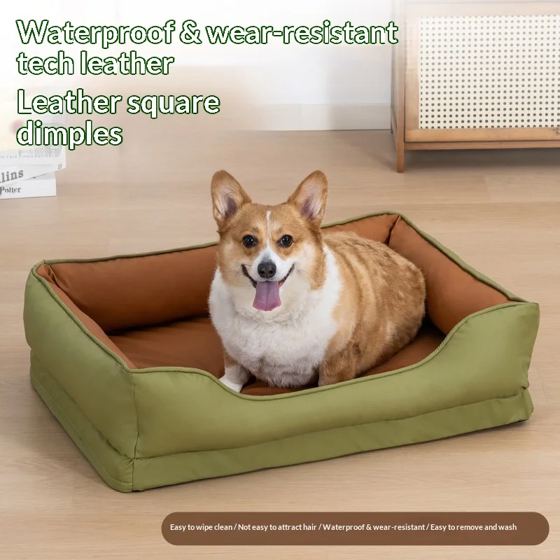 Cross-border Exclusive Supply Durable Breathable Waterproof Leather Quartet Nest Dog Beds Removable Washable All Seasons for
Cross-border Exclusive Supply Durable Breathable Waterproof Leather Quartet Nest Dog Beds Removable Washable All Seasons for