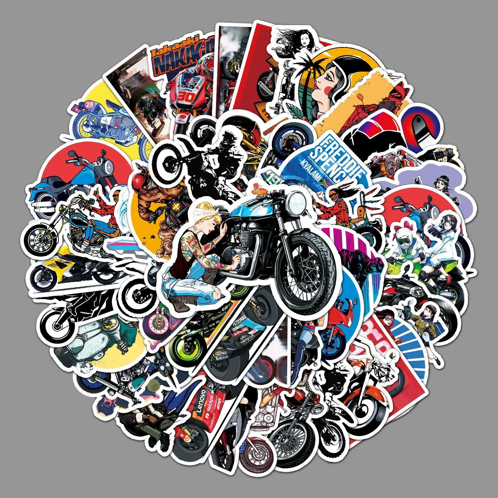 50 cartoon personality motorcycle fashion DIY decoration notebook luggage scooter car refrigerator mobile phone stickers
50 cartoon personality motorcycle fashion DIY decoration notebook luggage scooter car refrigerator mobile phone stickers