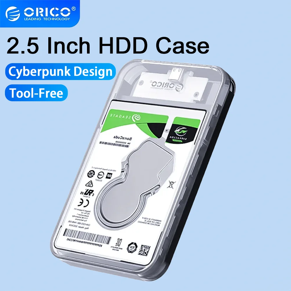 ORICO 2.5-inch External Storage HDD Case Cyberpunk Design SATA 5Gbps Type-C Transparent HDD SSD Hard Drive Enclosure for PC Case
ORICO 2.5-inch External Storage HDD Case Cyberpunk Design SATA 5Gbps Type-C Transparent HDD SSD Hard Drive Enclosure for PC Case