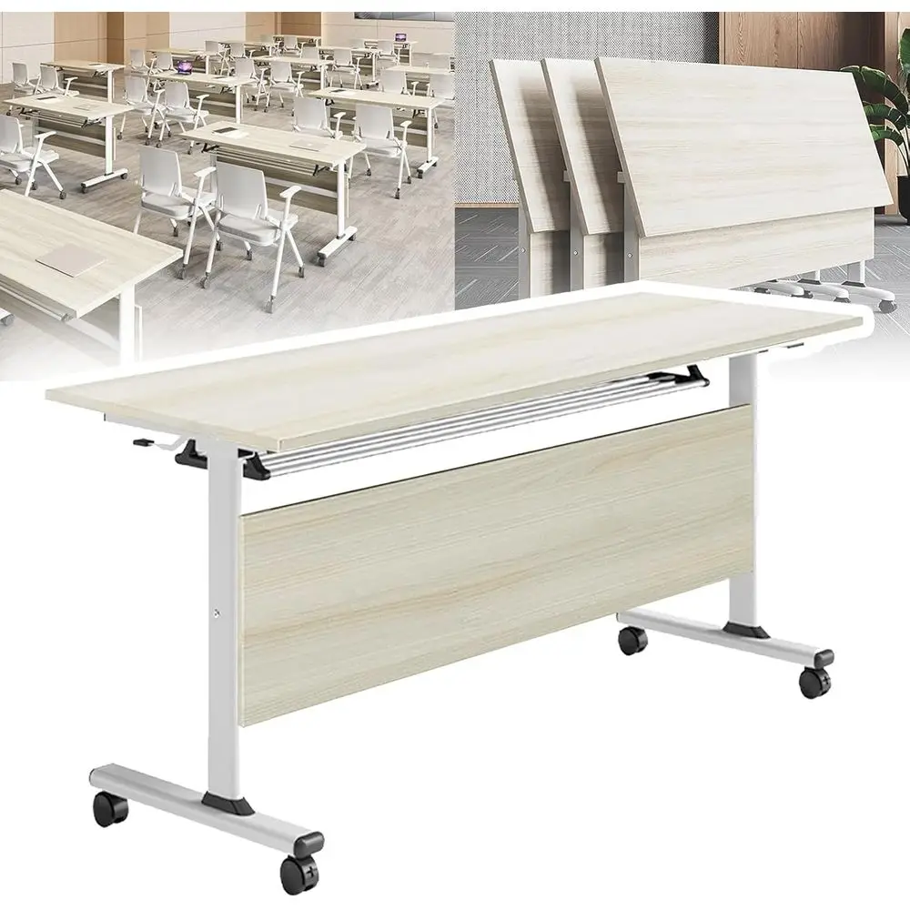 Folding Conference Table with Removable Top, Portable Training Table on Wheels, Metal Frame, Ideal for Meeting Rooms
Folding Conference Table with Removable Top, Portable Training Table on Wheels, Metal Frame, Ideal for Meeting Rooms