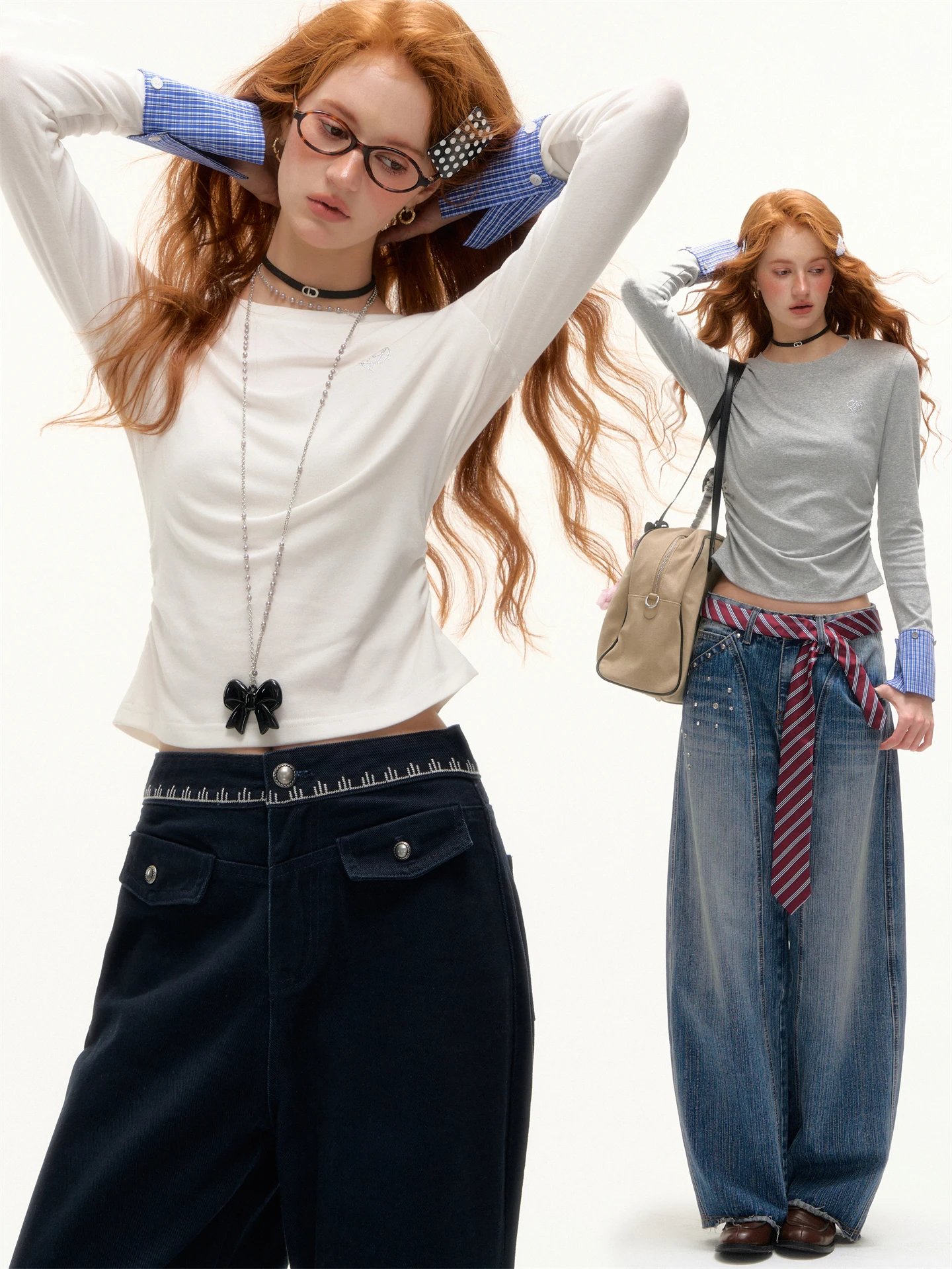 Женская футболка AsGony с отстегивающимися манжетами, в клетку, с круглым вырезом, длинным рукавом, приталенная, повседневная, дышащая, приятная к телу
Женская футболка AsGony с отстегивающимися манжетами, в клетку, с круглым вырезом, длинным рукавом, приталенная, повседневная, дышащая, приятная к телу