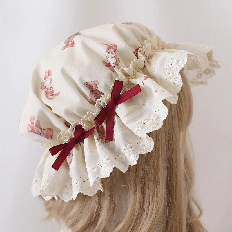 Японская кукла, медведь, кролик, шляпа BB, шляпа с бантом в стиле Лолиты, детская забавная кружевная шляпа в стиле Лолиты
Японская кукла, медведь, кролик, шляпа BB, шляпа с бантом в стиле Лолиты, детская забавная кружевная шляпа в стиле Лолиты