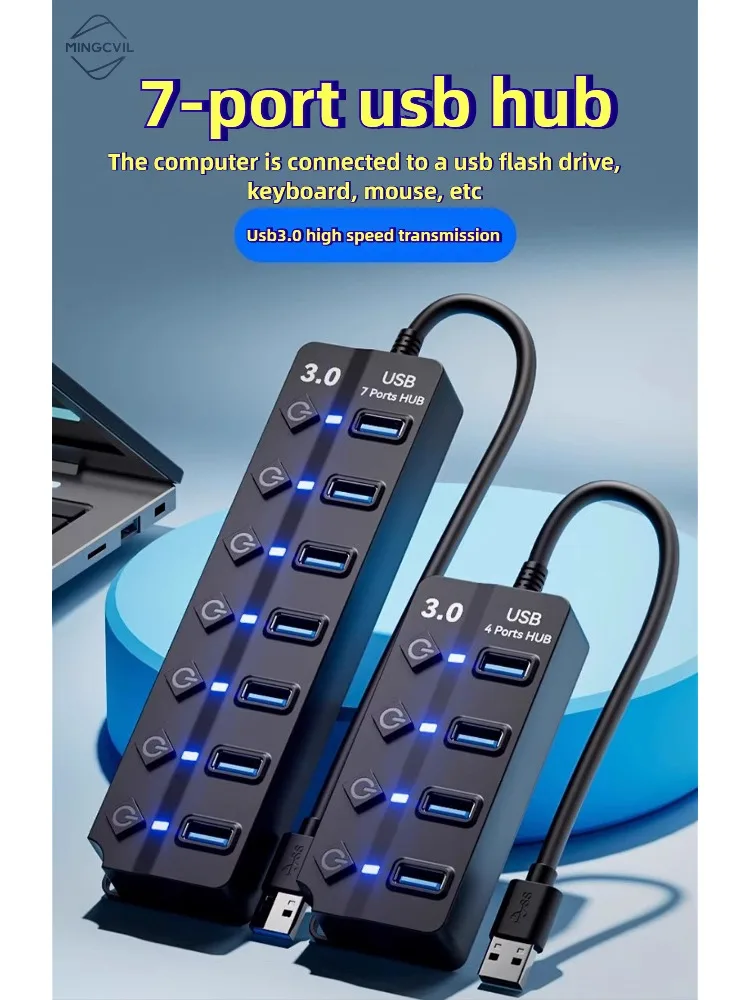 MINGCVIL USB 3.0 4/7 портов Multi USB-разветвитель Hub 3.0 USB-концентратор с несколькими расширителями 30 см Кабельный концентратор Док-станции
MINGCVIL USB 3.0 4/7 портов Multi USB-разветвитель Hub 3.0 USB-концентратор с несколькими расширителями 30 см Кабельный концентратор Док-станции