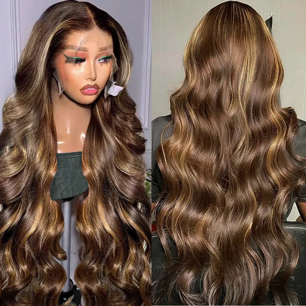 13x4 13x6 HD Highlight Lace Frontal Wig Human Hair Body Wave Ombre Colored HD Lace Front Human Hair Wigs For Women Pre Plucked
13x4 13x6 HD Highlight Lace Frontal Wig Human Hair Body Wave Ombre Colored HD Lace Front Human Hair Wigs For Women Pre Plucked