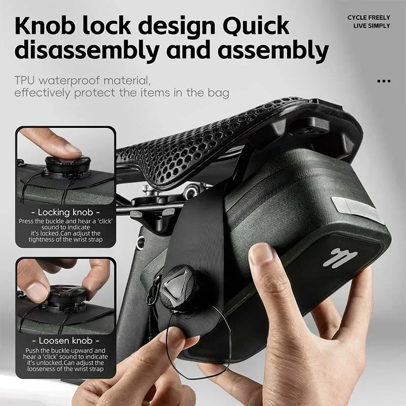 WEST BIKING Bicycle Saddle Bag Portable Bike Storage Tool Bag 0.5L Mini MTB Road Bike kit Repair Rear Bag Cycling Accessories
WEST BIKING Bicycle Saddle Bag Portable Bike Storage Tool Bag 0.5L Mini MTB Road Bike kit Repair Rear Bag Cycling Accessories