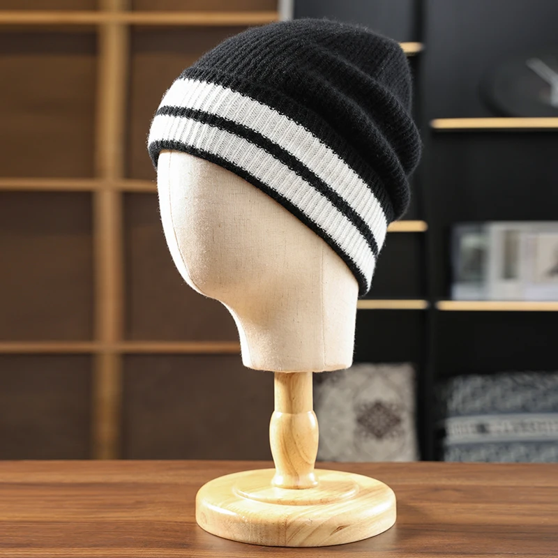 ZOCEPT 100% Merino Wool For Women Knitted Ribbed Pullover Cap, Two-Color Color, Soft And Casual Winter Warmth Woolen Knitted Cap 
ZOCEPT 100% Merino Wool For Women Knitted Ribbed Pullover Cap, Two-Color Color, Soft And Casual Winter Warmth Woolen Knitted Cap