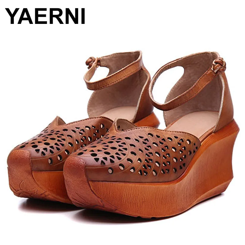 2025 High Heels Retro Wedges Genuine Leather Buckle Strap Pumps Women Shoes Knitting Round Toe Platform Ladies Shoes
2025 High Heels Retro Wedges Genuine Leather Buckle Strap Pumps Women Shoes Knitting Round Toe Platform Ladies Shoes