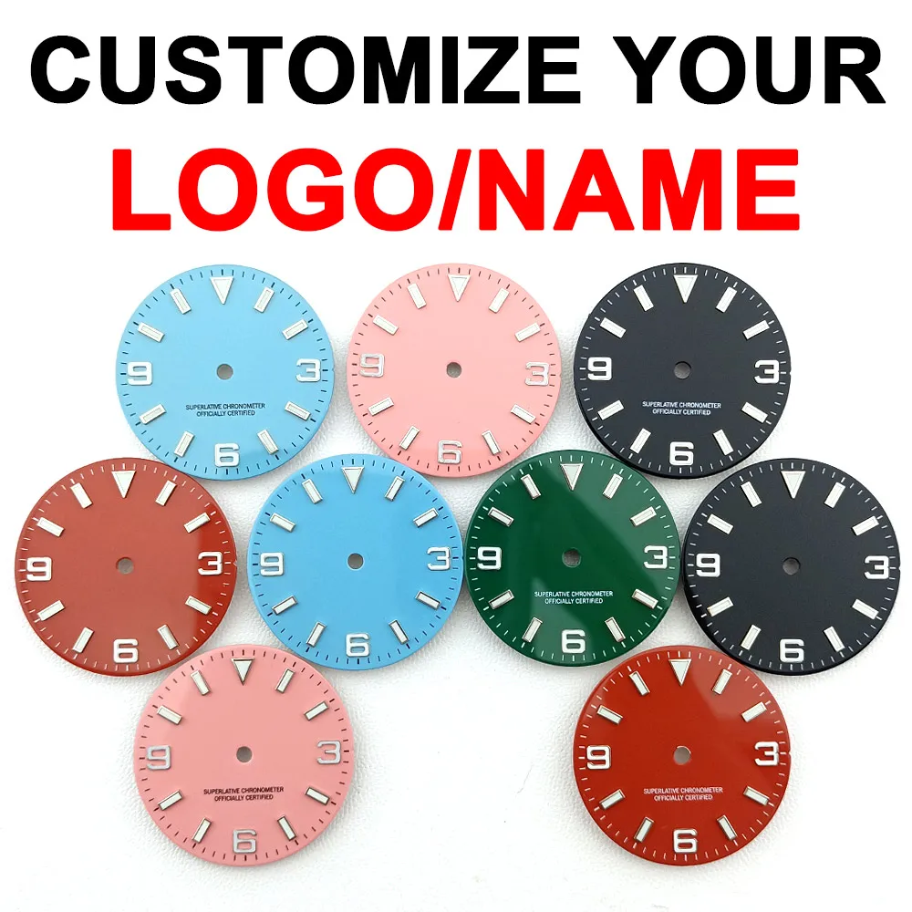 28.5mm dial fit NH35/8215/2824 movement blue-green luminous customized LOGO/no LOGO black blue red green watch parts accessories
28.5mm dial fit NH35/8215/2824 movement blue-green luminous customized LOGO/no LOGO black blue red green watch parts accessories