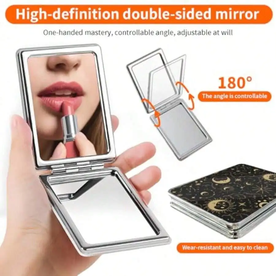 High-Definition Double-Sided Foldable Pocket Mirror With Adjustable 180° Angle For Women And Men
High-Definition Double-Sided Foldable Pocket Mirror With Adjustable 180° Angle For Women And Men