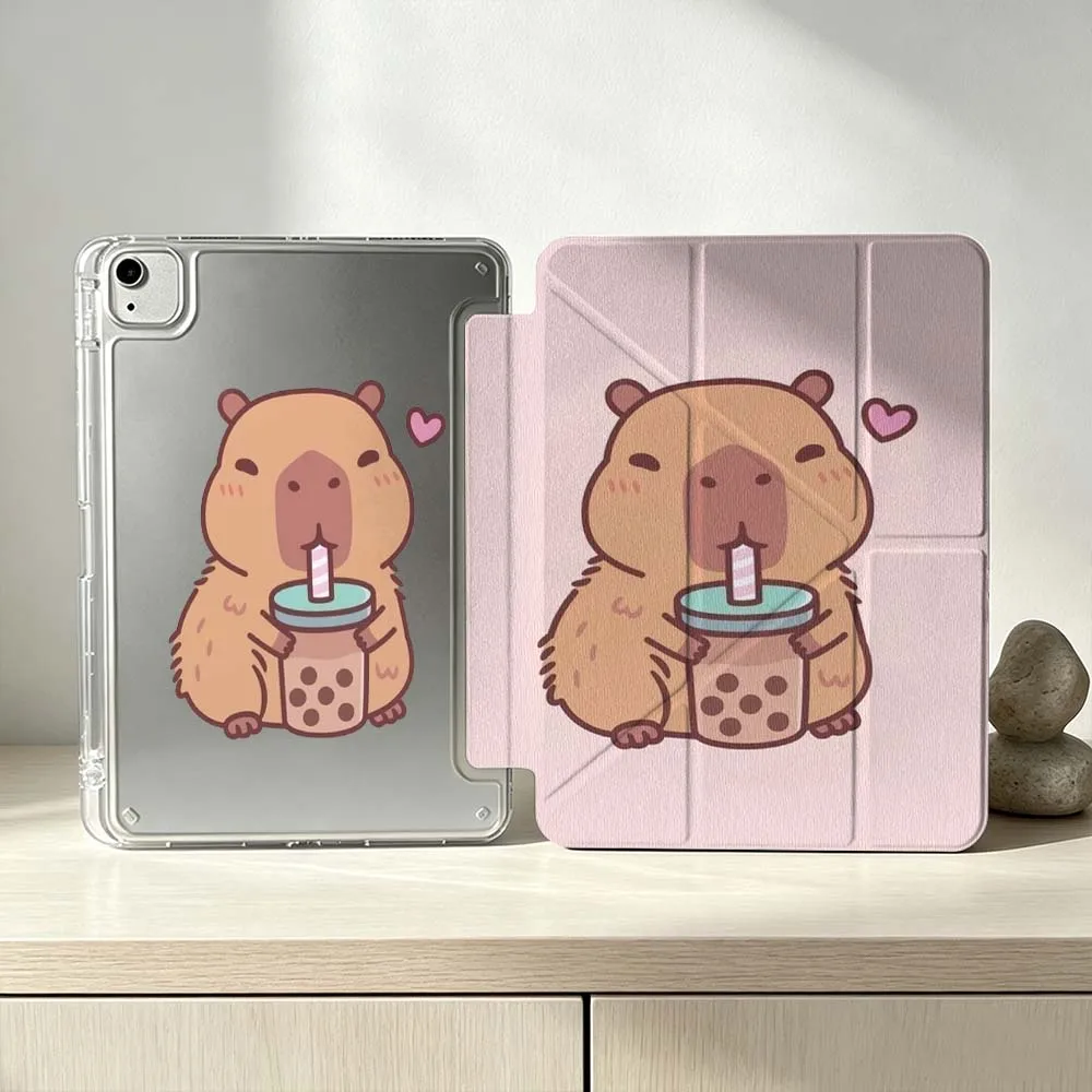 Cartoon Milk Tea Capybara For iPad Pro Air mini 6 5 4 3 2 1 11th 10th 6th 5th M5 M4 M3 M2 9gen Foldable 3Y Tablet Case Soft
Cartoon Milk Tea Capybara For iPad Pro Air mini 6 5 4 3 2 1 11th 10th 6th 5th M5 M4 M3 M2 9gen Foldable 3Y Tablet Case Soft