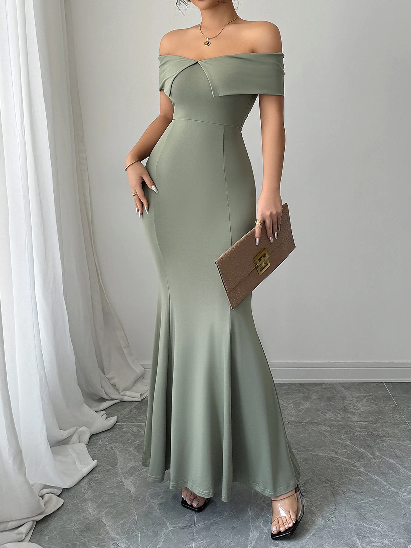 Women's Dress 2025 Fashion Spring Summer Latest Style Sexy Elegant Temperament One Shoulder Slim Fit Long Dress Women's Dress
Women's Dress 2025 Fashion Spring Summer Latest Style Sexy Elegant Temperament One Shoulder Slim Fit Long Dress Women's Dress
