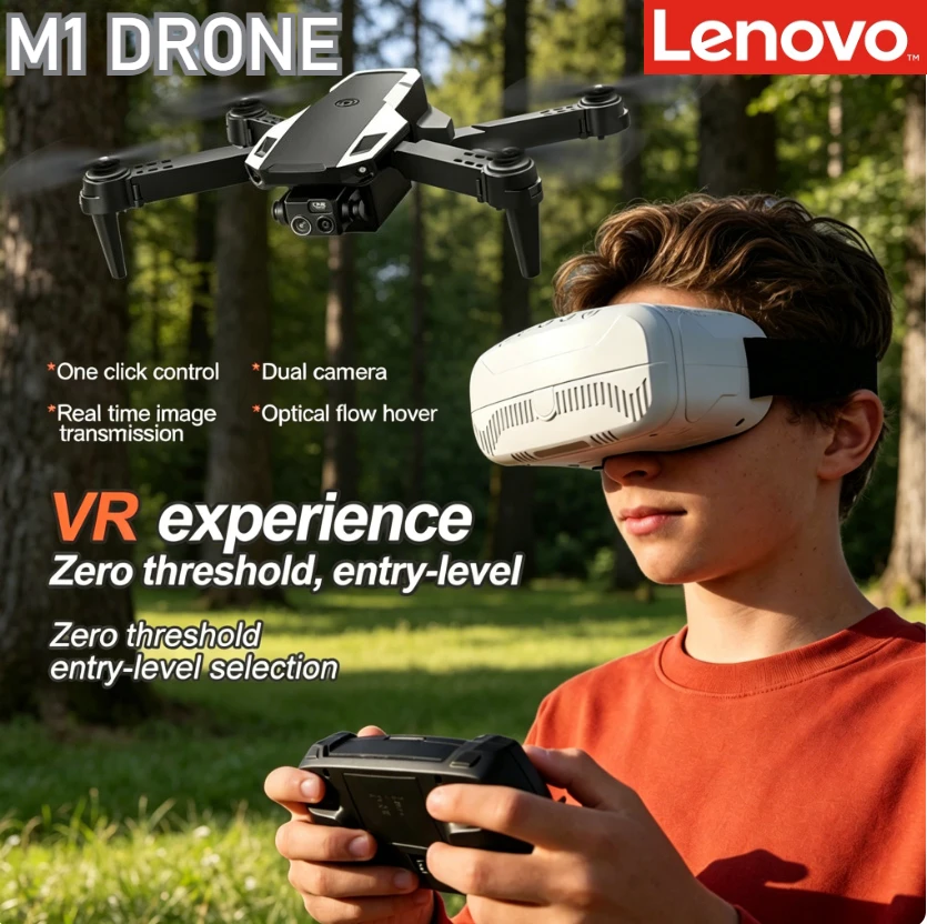 Lenovo M1 Foldable Drone HD Camera Optical Flow Positioning VR Glasses Portable RC Quadcopter Outdoor Aerial Drone
Lenovo M1 Foldable Drone HD Camera Optical Flow Positioning VR Glasses Portable RC Quadcopter Outdoor Aerial Drone