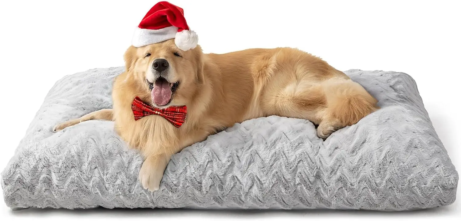 Washable XL Dog Crate Bed, Reversible Plush Faux Fur Mat, 41' x 27' x 4', Grey
Washable XL Dog Crate Bed, Reversible Plush Faux Fur Mat, 41' x 27' x 4', Grey