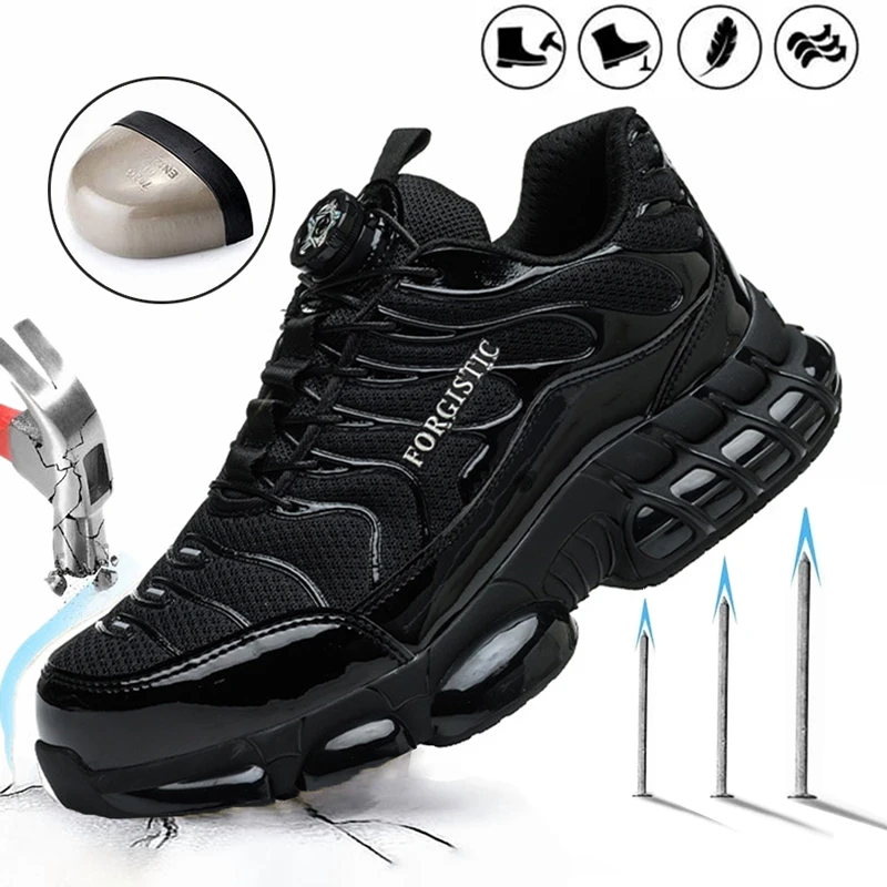 Men's Rotary Button Safety Shoes Anti-Impact Anti-Piercing Indestructible Work Shoes Fashionable Comfortable Safety Sneakers For
Men's Rotary Button Safety Shoes Anti-Impact Anti-Piercing Indestructible Work Shoes Fashionable Comfortable Safety Sneakers For