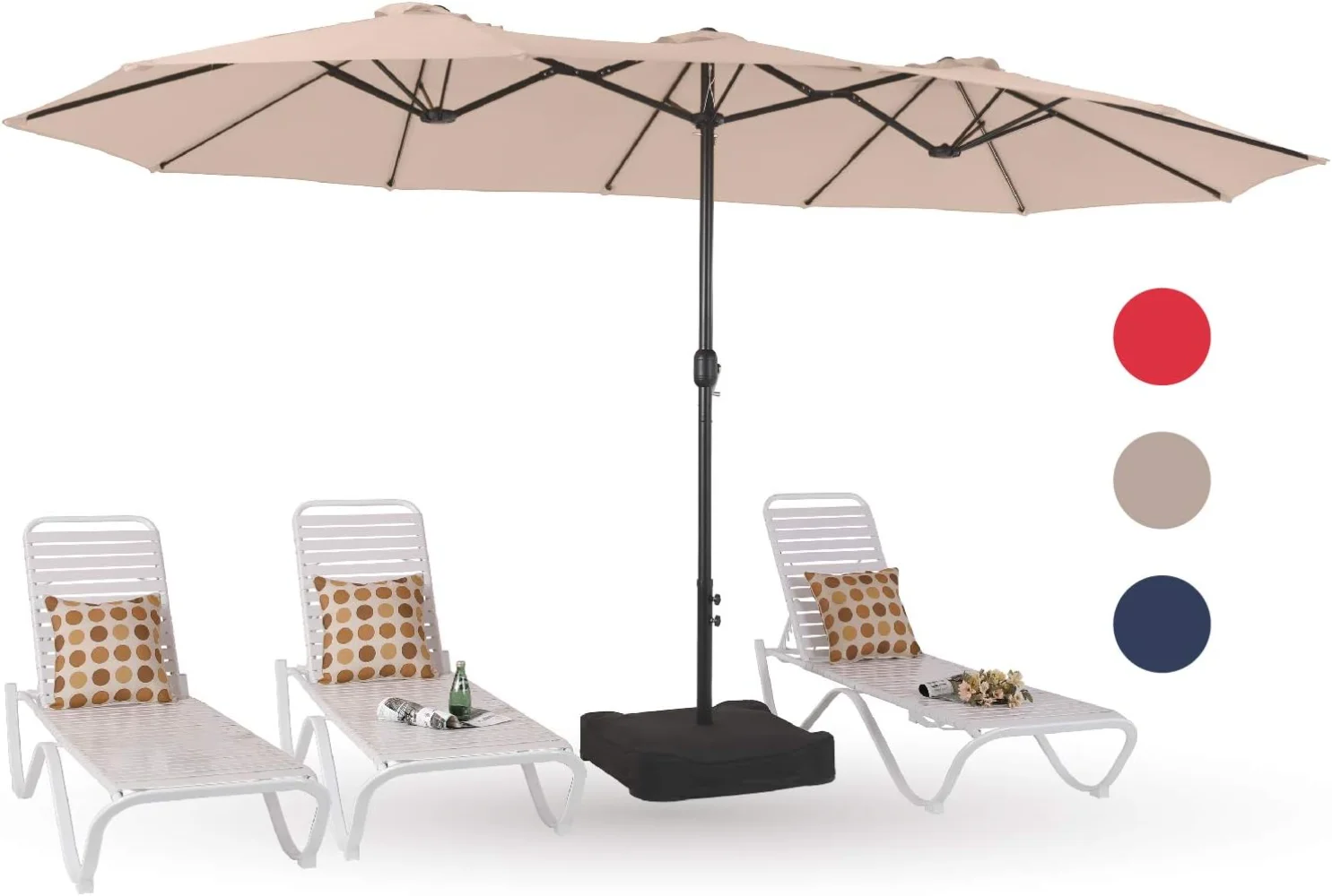 PHI VILLA 15ft Large Patio Umbrellas with Base Included, Outdoor Double-Sided Rectangle Market Umbrella with
PHI VILLA 15ft Large Patio Umbrellas with Base Included, Outdoor Double-Sided Rectangle Market Umbrella with