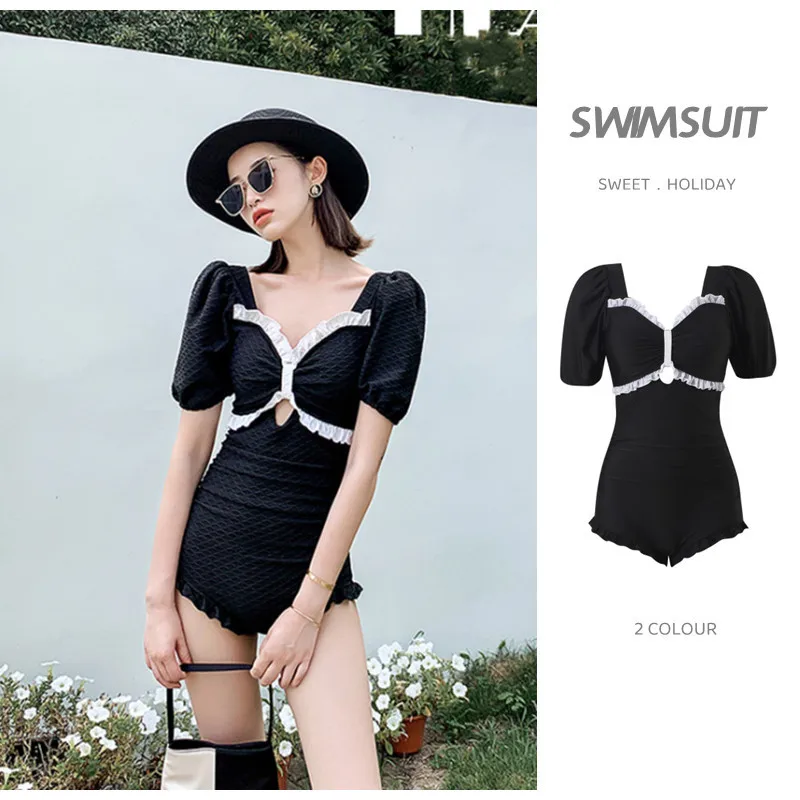 Swimsuit Female Sexy One-piece Swimsuit, Covering The Stomach and Showing Thin Bikini Lace Black Student Swimsuit Designer
Swimsuit Female Sexy One-piece Swimsuit, Covering The Stomach and Showing Thin Bikini Lace Black Student Swimsuit Designer