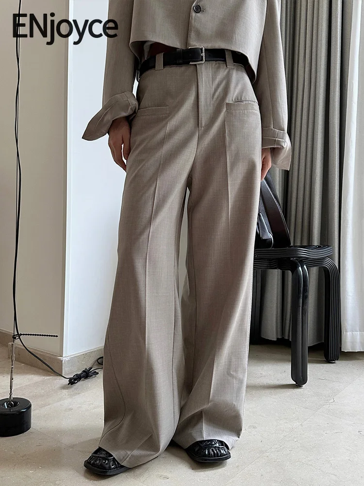 ENjoyce Vintage Wide Leg Suit Pants Women Korean Popular Workwear High Waist Loose Pants 2024 New Spring Trousers
ENjoyce Vintage Wide Leg Suit Pants Women Korean Popular Workwear High Waist Loose Pants 2024 New Spring Trousers