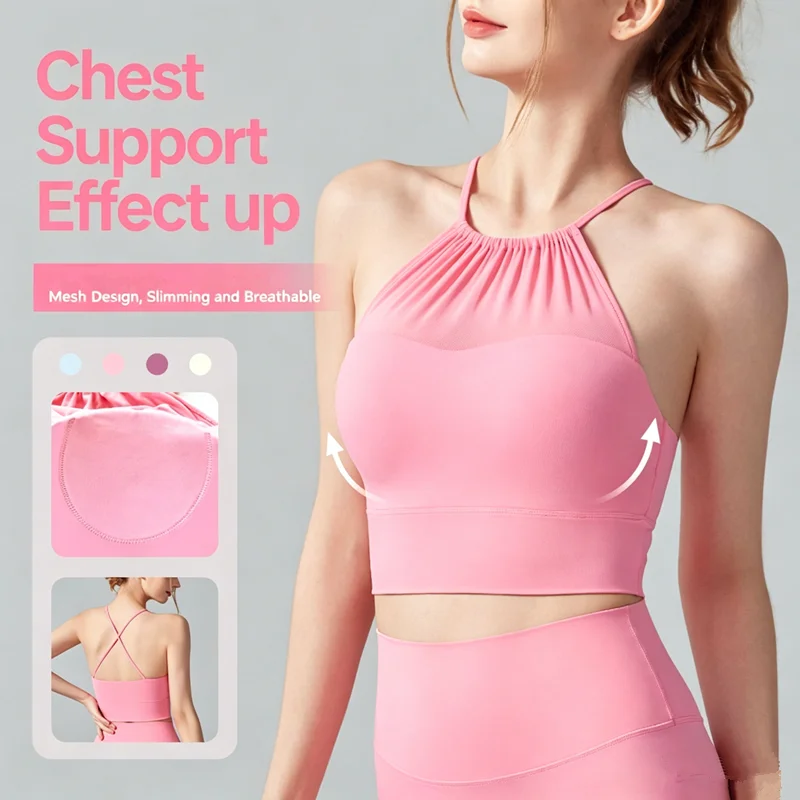 Women's Summer Ruched Front Sports Bra Crisscross Back One-Piece Beauty Back Bra Naked Feel Comfort Yoga Bra for Running Workout
Women's Summer Ruched Front Sports Bra Crisscross Back One-Piece Beauty Back Bra Naked Feel Comfort Yoga Bra for Running Workout