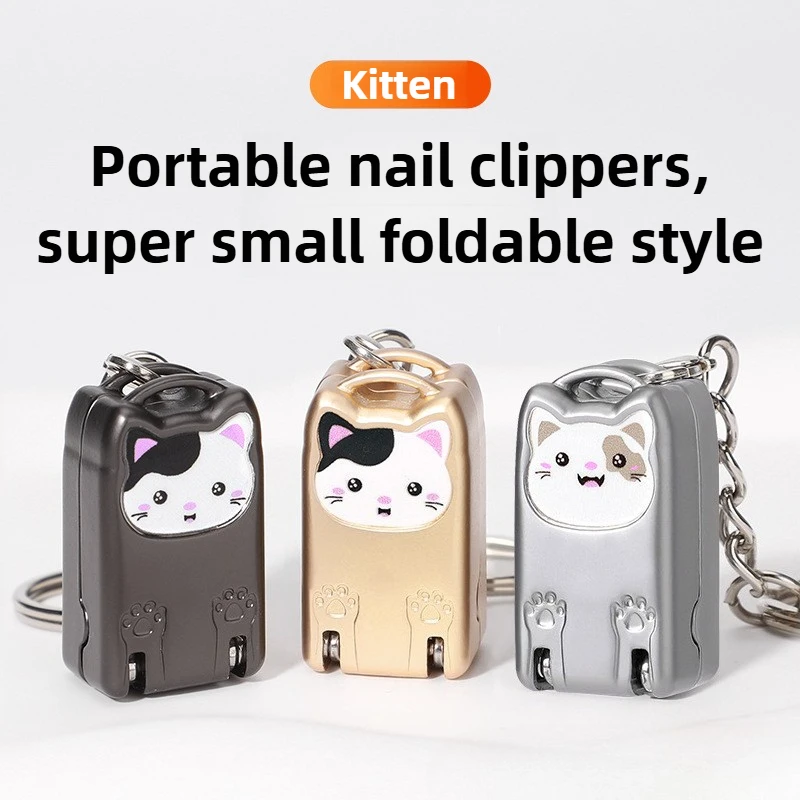 1pcs Exquisite Kitten Keychain Foldable Nail Cutter Stainless Steel Nail Clippers Rotary Toenail Fingernail Manicure Trimmer
1pcs Exquisite Kitten Keychain Foldable Nail Cutter Stainless Steel Nail Clippers Rotary Toenail Fingernail Manicure Trimmer