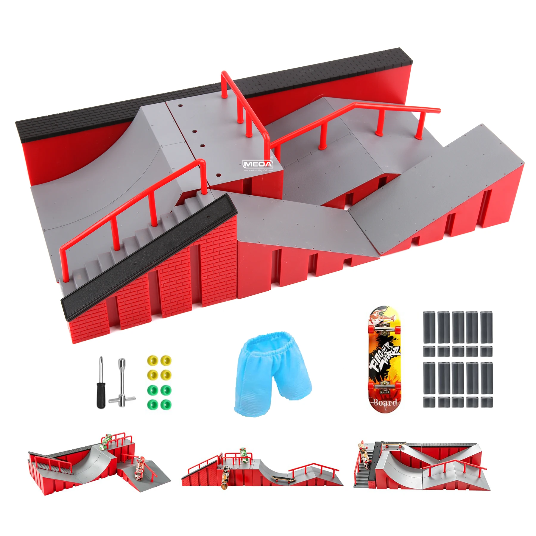 Finger Skateboard Big Scene DIY Mini Park Finger Skatepark Ramp Track Stairs Venue Combination Indoor Home Toys
Finger Skateboard Big Scene DIY Mini Park Finger Skatepark Ramp Track Stairs Venue Combination Indoor Home Toys