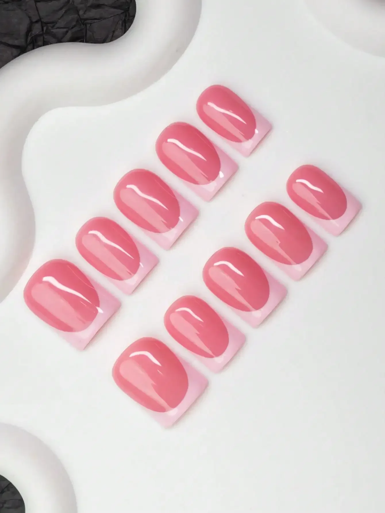 10pcs Square Shaped Handmade Nail Tips, Y2K Baddie Style, Nude & Pink Color Solid French Tip Artificial Nails, Suitable For Wome
10pcs Square Shaped Handmade Nail Tips, Y2K Baddie Style, Nude & Pink Color Solid French Tip Artificial Nails, Suitable For Wome