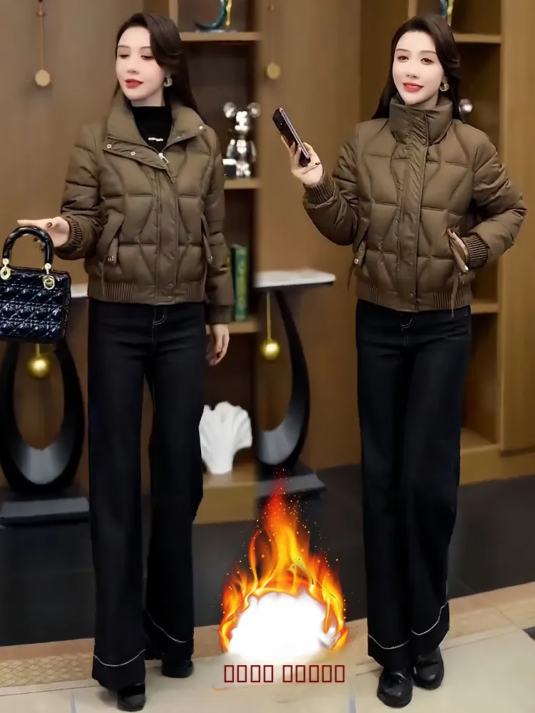 Модная женская зимняя куртка с воротником-стойкой, утепленная, на хлопковой подкладке, с меховой отделкой, пышная, легкая, верхняя одежда
Модная женская зимняя куртка с воротником-стойкой, утепленная, на хлопковой подкладке, с меховой отделкой, пышная, легкая, верхняя одежда