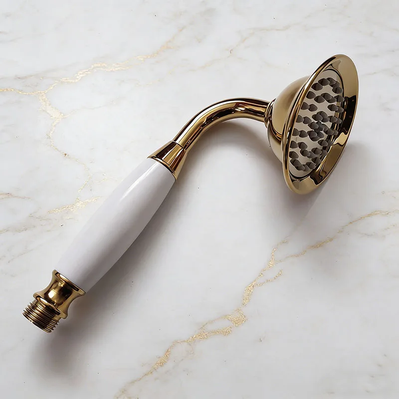 .Vintage Brass Wall-Mounted Bathroom Shower Head - Ceramic Hand Sprayer Faucet, Bath Hardware Accessory
.Vintage Brass Wall-Mounted Bathroom Shower Head - Ceramic Hand Sprayer Faucet, Bath Hardware Accessory
