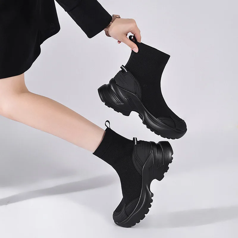 Women's Boots 2025 Autumn/Winter New Thick soled Short Boots Women's Skinny Boots Elastic Socks Boots
Women's Boots 2025 Autumn/Winter New Thick soled Short Boots Women's Skinny Boots Elastic Socks Boots
