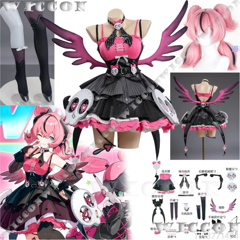 Aria New Skin Clothes Game Zenless Zone Zero Cosplay Costume Pink Black Lolita Dress Pink Wig Woman Wings Suit Halloween Party
Aria New Skin Clothes Game Zenless Zone Zero Cosplay Costume Pink Black Lolita Dress Pink Wig Woman Wings Suit Halloween Party