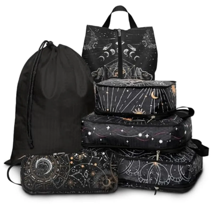 Набор из 6 компрессионных упаковочных кубов для путешествий, водонепроницаемые органайзеры для багажа, моющиеся сумки для хранения - упаковочные кубы для рюкзака
Набор из 6 компрессионных упаковочных кубов для путешествий, водонепроницаемые органайзеры для багажа, моющиеся сумки для хранения - упаковочные кубы для рюкзака