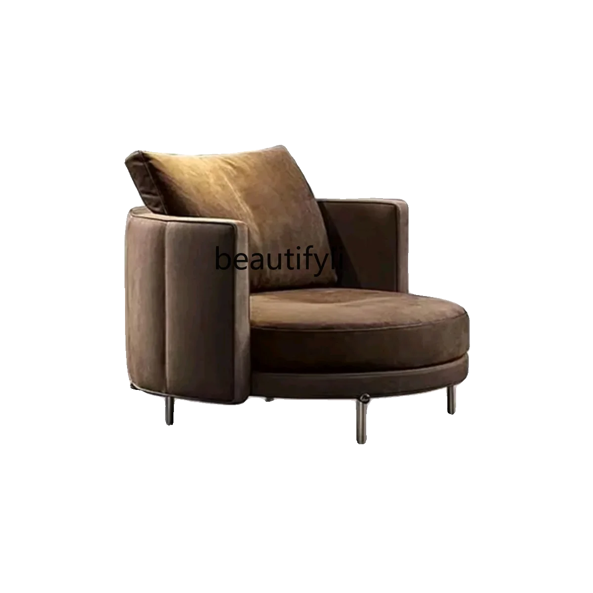 Nordic light luxury sofa chair casual single chair round fabric designer living room modern simple armchair
Nordic light luxury sofa chair casual single chair round fabric designer living room modern simple armchair