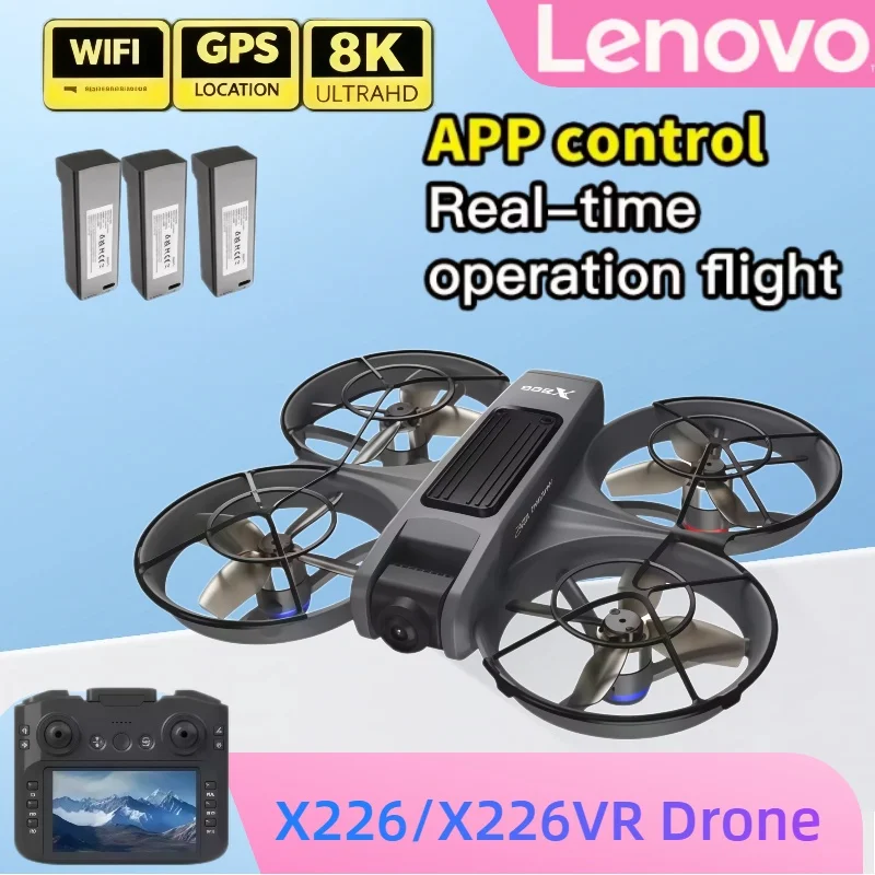 Lenovo 8K X226/X226VR Drones Profession HD Wide Angle Camera WiFi FPV RC Helicopter Large Screen Foldable Quadcopter
Lenovo 8K X226/X226VR Drones Profession HD Wide Angle Camera WiFi FPV RC Helicopter Large Screen Foldable Quadcopter