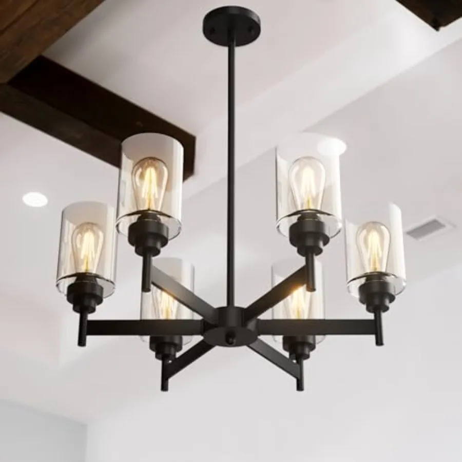 6-Light Chandeliers for Dining Room Rustic Industrial Kitchen Chandeliers with Clear Glass Cylinders Adjustable Height Dining R
6-Light Chandeliers for Dining Room Rustic Industrial Kitchen Chandeliers with Clear Glass Cylinders Adjustable Height Dining R