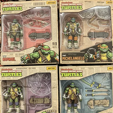 Special OfferJOYTOY TMNT 1/18 Action Figures Raphael Leonardo Donatello Michelangelo 4PCS Mol Gift with Box in stockin stock now
Special OfferJOYTOY TMNT 1/18 Action Figures Raphael Leonardo Donatello Michelangelo 4PCS Mol Gift with Box in stockin stock now