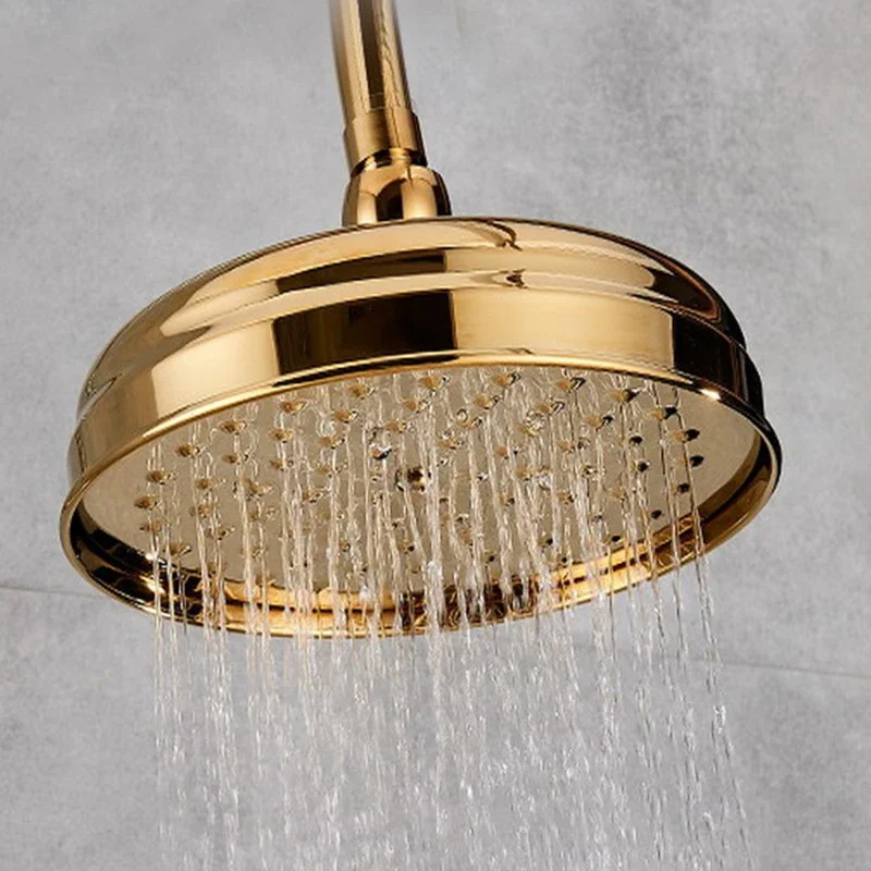 Luxury Gold Color Brass Round 8 Inch High Pressure Rainfall Shower Head 360°Rotation Adjustable Waterfall Rain Shower Head
Luxury Gold Color Brass Round 8 Inch High Pressure Rainfall Shower Head 360°Rotation Adjustable Waterfall Rain Shower Head