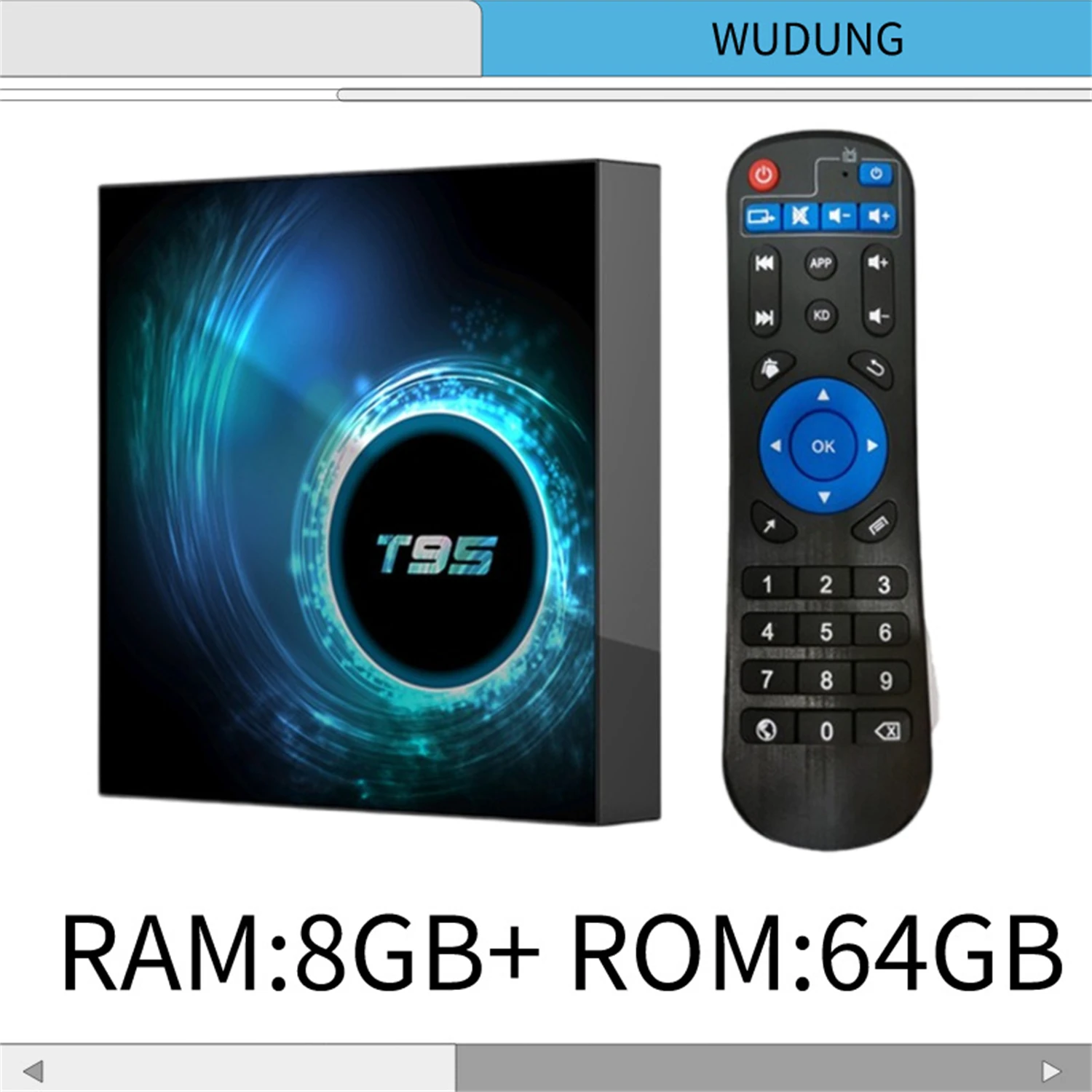 T95 TV Box | Android 10 | Dual-Band WiFi+BT | 4GB+128GB | 4K Streaming | EU/US Plug 
T95 TV Box | Android 10 | Dual-Band WiFi+BT | 4GB+128GB | 4K Streaming | EU/US Plug